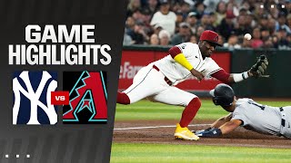 Yankees vs Dbacks Game Highlight 4124  Game Highlights [upl. by Lonyer204]