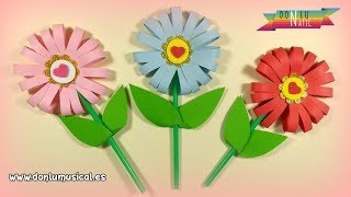 Cómo hacer FLORES DE PAPEL en 5 minutos 🌸🌼🌺 RECICLAJE [upl. by Ilario]