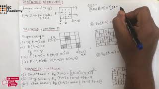 DIP10 Distance measure between pixels in digital image processing  EC Academy [upl. by Ahsimit]