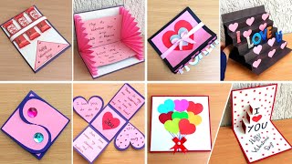 How to make Valentines day cardHandmade Valentines CardValentines day card makingValentine card [upl. by Aibara]