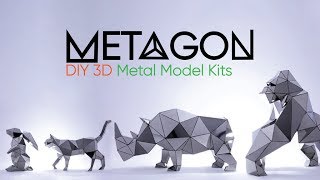 METAGON  Amazing DIY 3D Metal Model Kits Easy Large [upl. by Breana]