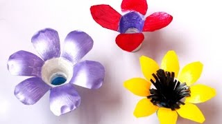 How To Make Pretty Plastic Bottle Flowers  DIY Crafts Tutorial  Guidecentral [upl. by Emmons19]