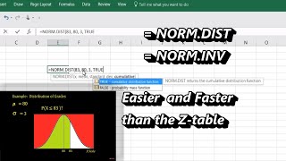 How to Use Excels Normal Distribution Function NORMDIST and NORMINV [upl. by Mattox]