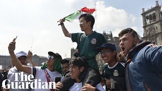 South Korean fans mobbed by Mexicans after Germanys World Cup exit [upl. by Gustavus]