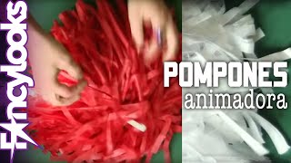 Pompones animadora DIY Disfraz Grease Cheerleader [upl. by Dorette]