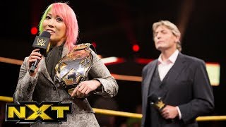 Asuka relinquishes the NXT Womens Title to seek new challengers WWE NXT Sept 6 2017 [upl. by Malchy]