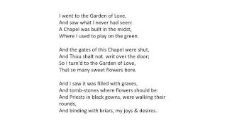 The Garden of Love by William Blake Analysis [upl. by Banky]