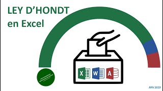 Elecciones y reparto de escaños la Ley dHondt en Excel [upl. by Oiluig]