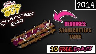 The Simpsons Tapped Out  Stonecutters Event  10 FREE Donuts Requires Stonecutters Table [upl. by Annaor816]