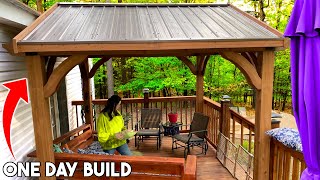 One Day Gazebo Build with NO Experience Needed [upl. by Euhsoj]