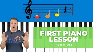 Easy First Piano Lesson  For Kids [upl. by Ahsiral]