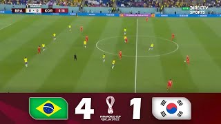 BRAZIL vs SOUTH KOREA 41  World Cup Qatar 2022  Round 16  Full Match Streaming  Gameplay [upl. by Mcdade658]