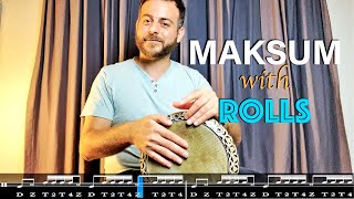 🔹DARBUKA TUTORIAL  Maksum Rhythm adding 32nd note Rolls🎶 [upl. by Allac]