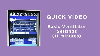 Basic Ventilator Settings [upl. by Nessnaj]