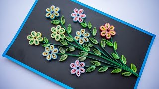 Mothers day  Quilling Flower  How to make Quilling Flowers  Quilling for Beginners  DIY 💚 [upl. by Sibelle]