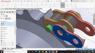 Solidworks 2020 Chain Component Pattern [upl. by Fulmer]