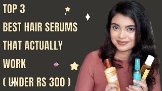 Top 3 Best Hair Serums for Dry and Frizzy Hair under Rs 300  How to Use Hair Serums Correctly [upl. by Anemix]