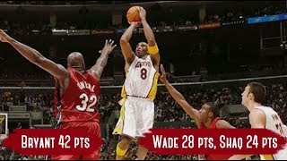 Miami Heat vs Los Angeles Lakers  Game Highlights  Dec 25 2004  Bryant 42 Wade 28 Shaq 24 HD [upl. by Meyers]