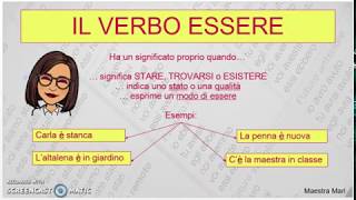 Il verbo essere  modo indicativo [upl. by Mehs]