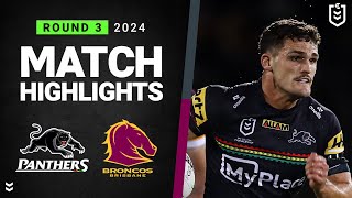 NRL 2024  Panthers v Broncos  Match Highlights [upl. by Los834]