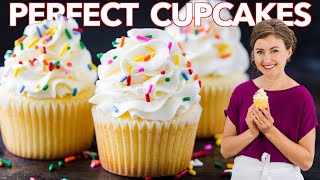 How to Get PERFECT VANILLA CUPCAKES Every Time [upl. by Eifos]