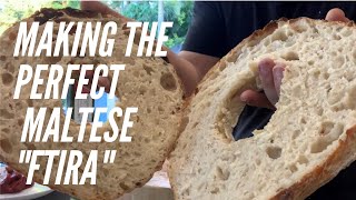 Making the Perfect Maltese Ftira Bread  Maltese Food Ftira recipe [upl. by Analle165]