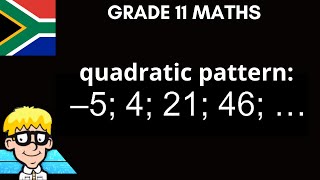 Quadratic Number Patterns grade 11 [upl. by Teriann]