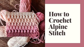 How to Crochet Alpine Stitch [upl. by Genisia]