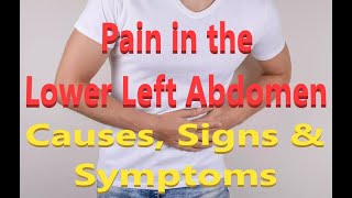 Pain in the Lower Left Abdomen  Causes Symptoms amp Signs [upl. by Naujed]