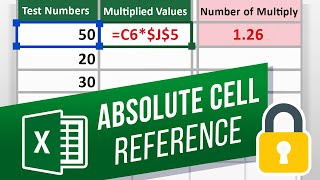 How to Use Absolute Cell Reference in Excel [upl. by Norvol]