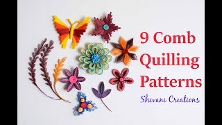 Introduction to Paper Quilling Part Five Comb Quilling TechniquesFleur quilling [upl. by Irik]