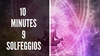 All 9 Solfeggio Frequencies at Once POWERFUL 10 Minutes Emotional Cleanse amp Cell Regeneration [upl. by Hnad]