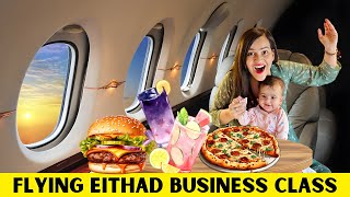 Our Dream Etihad Business Class Flight to Abu DHABI 😮 [upl. by Rinaldo]