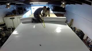 How to laminate a fiberglass RV roof [upl. by Akamahs710]