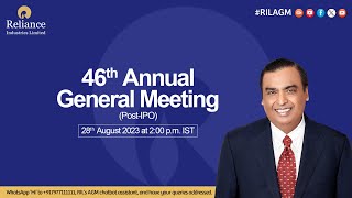 46th Annual General Meeting PostIPO of Reliance Industries Limited [upl. by Anhaj348]