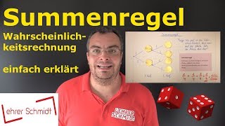 Summenregel  Wahrscheinlichkeitsrechnung  einfach erklärt  Lehrerschmidt [upl. by Aicenert368]