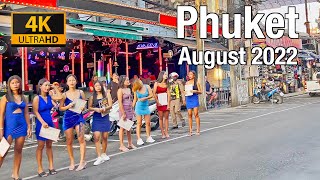 PATONG BEACH Phuket August 2022  Bangla Road  Phuket Thailand 2022  4K Walking Tour [upl. by Gabel]