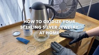 How To Oxidize Your Sterling Silver Jewelry At Home Short Version [upl. by Ocirederf]