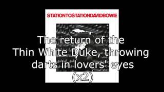 Station to Station  David Bowie  Lyrics [upl. by Melbourne]