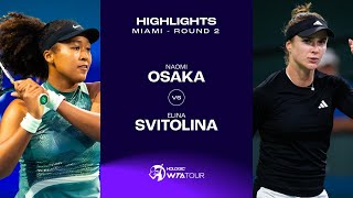 Naomi Osaka vs Elina Svitolina  2024 Miami Round 2  WTA Match Highlights [upl. by Akaenahs837]