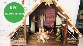 DIY como hacer un belen o pesebre  how to make easy christmas crib [upl. by Notsreik575]