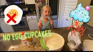 How To Make Cupcakes Without Eggs  Eggless Cupcakes From Scratch  Kids Baking [upl. by Yeorgi16]