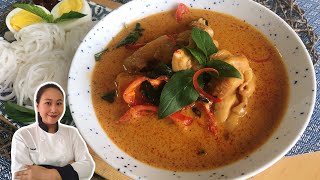 Thai Curry • How To Make Thai Red Curry Chicken 紅咖哩雞肉 ThaiChef Food [upl. by Manon]