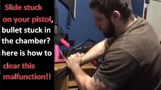 How to remove a stuck bullet case from a pistol [upl. by Roht]