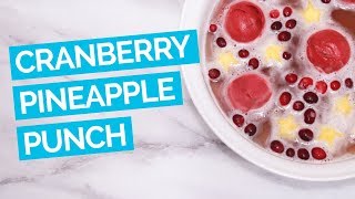 Cranberry amp Pineapple Sherbet Punch New Year’s Eve Recipe [upl. by Soluk]