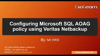 How to Backup MySQL database using Veritas NetBackup 83 Exolearn [upl. by Jeremy56]