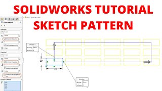 SolidWorks Tutorial Linear Sketch Pattern [upl. by Safoelc78]