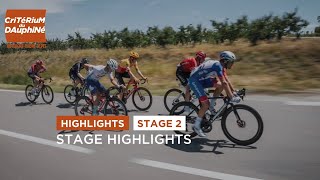 Dauphiné 2022  Stage 2  Highlights [upl. by Nrehtak]