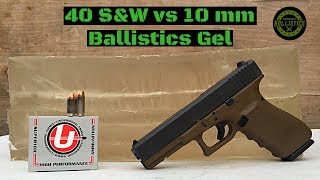 40 SampW vs 10mm vs Ballistics Gel [upl. by Pinter]