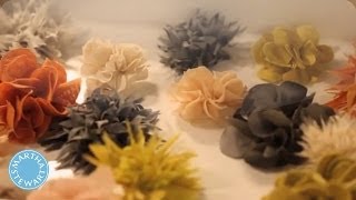 Easy Fabric Floral Brooch  Martha Stewart [upl. by Nimar]